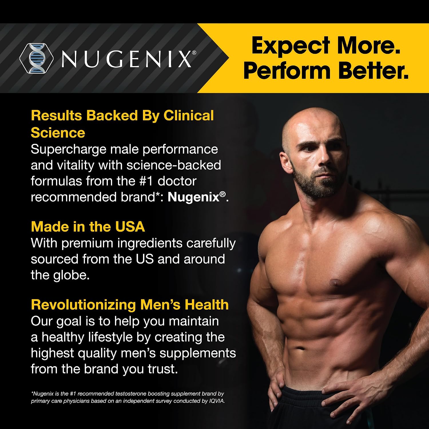 Nugenix Total-T, Free and Total Testosterone Booster for Men, 90 Count NUGENIX